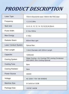 Pigment Lesions Removal Lasering 755 1064nm Alex Long Pulse Shorter Pulse Alexandrite Yag Lasering Hair Removal Machine